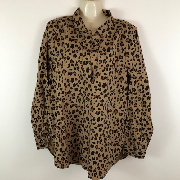 NWOT J Crew Animal Print Pullover Tunic Top Size Medium - Picture 2 of 7